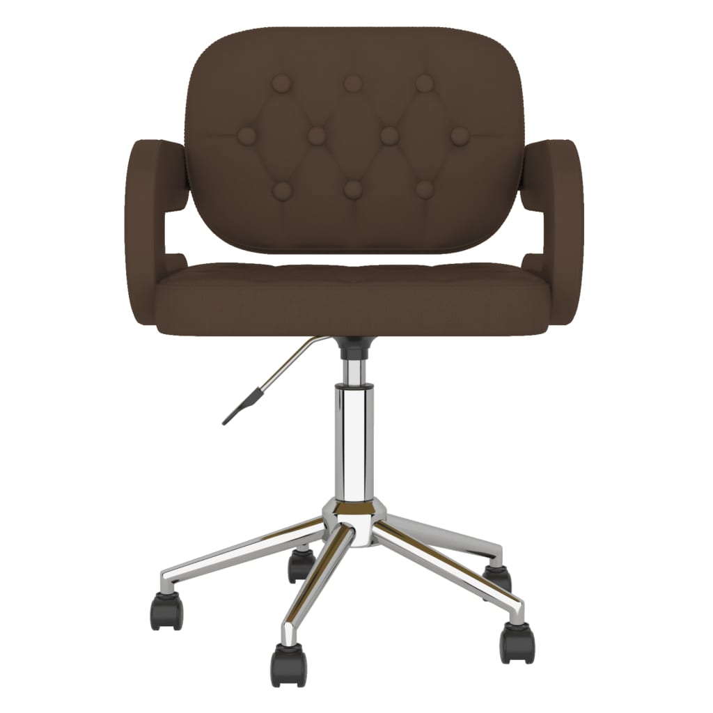 Otočná kancelárska stolička hnedá umelá koža