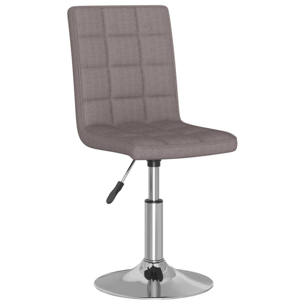 

vidaXL Eetkamerstoelen draaibaar 4 st stof taupe