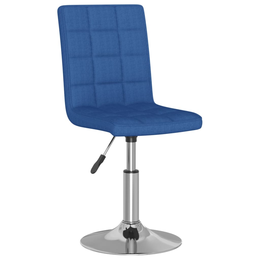 

vidaXL Eetkamerstoelen draaibaar 6 st stof blauw