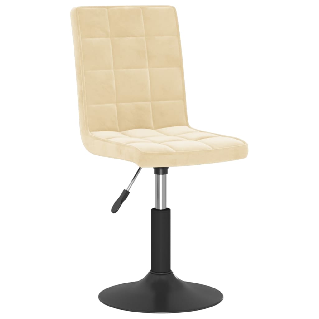 

vidaXL Eetkamerstoelen draaibaar 4 st fluweel crèmekleurig