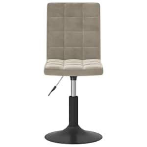 Vrtljivi jedilni stoli 4 kosi svetlo siv žamet - slika 4