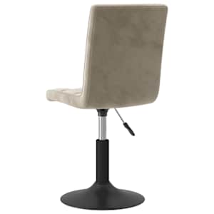 Vrtljivi jedilni stoli 4 kosi svetlo siv žamet - slika 6