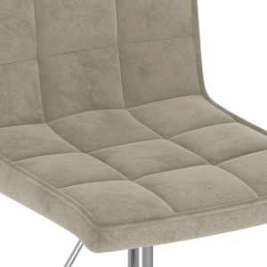 Vrtljivi jedilni stoli 4 kosi svetlo siv žamet - slika 8