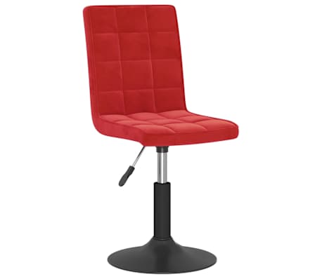 vidaXL Chaises &agrave; manger pivotantes lot de 4 rouge bordeaux velours