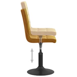 Vrtljivi jedilni stoli 6 kosov rjav žamet - slika 7