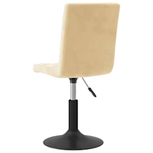 Vrtljivi jedilni stoli 6 kosov krem žamet - slika 6