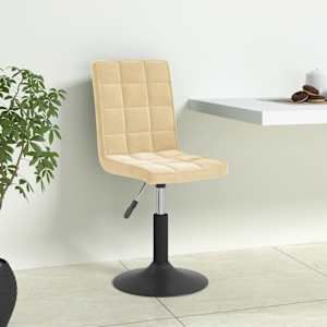 Vrtljivi jedilni stoli 6 kosov krem žamet