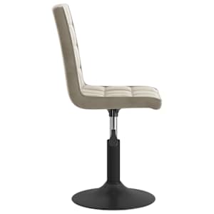 Vrtljivi jedilni stoli 6 kosov svetlo siv žamet - slika 5