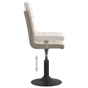 Vrtljivi jedilni stoli 6 kosov svetlo siv žamet - slika 7