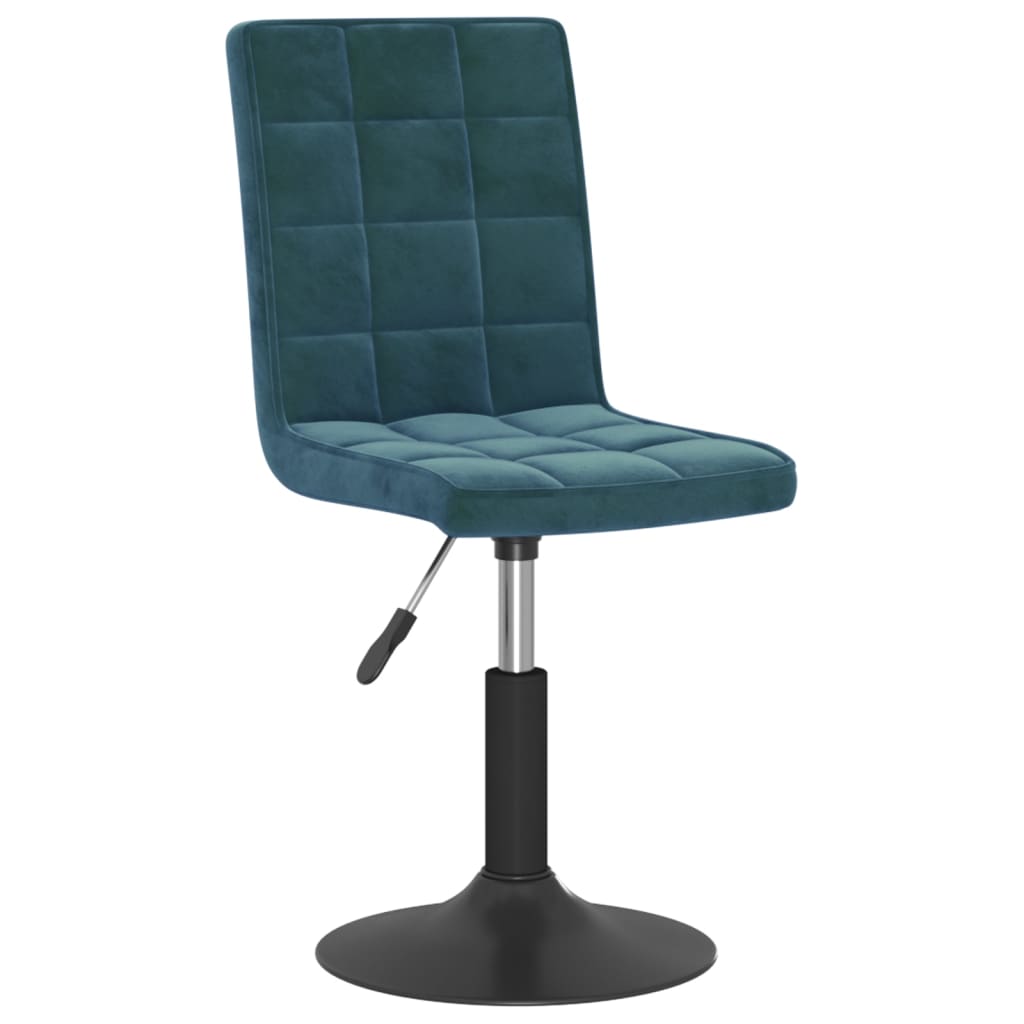 

vidaXL Eetkamerstoelen draaibaar 6 st fluweel blauw