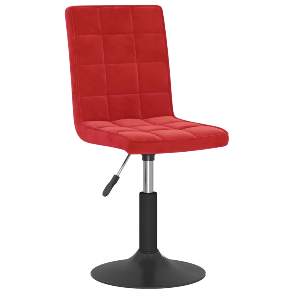 

vidaXL Eetkamerstoelen draaibaar 6 st fluweel wijnrood