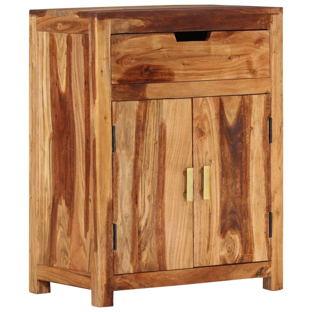 tömör akácfa tálalószekrény 58,5 x 35 x 75,5 cm