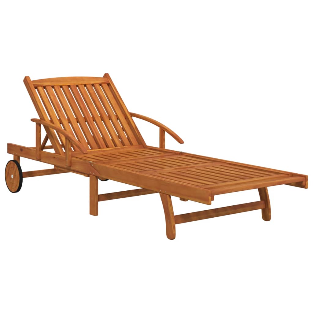 

vidaXL Sun Lounger Solid Acacia Wood