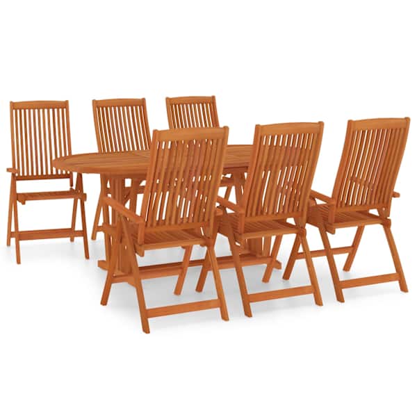 vidaXL 7-osaline aiam&ouml;&ouml;bli komplekt, eukal&uuml;ptipuit (3x316069+316072)