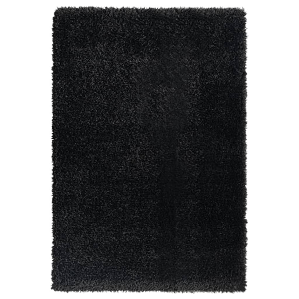 vidaXL Covor moale cu fire înalte, negru, 160x230 cm, 50 mm