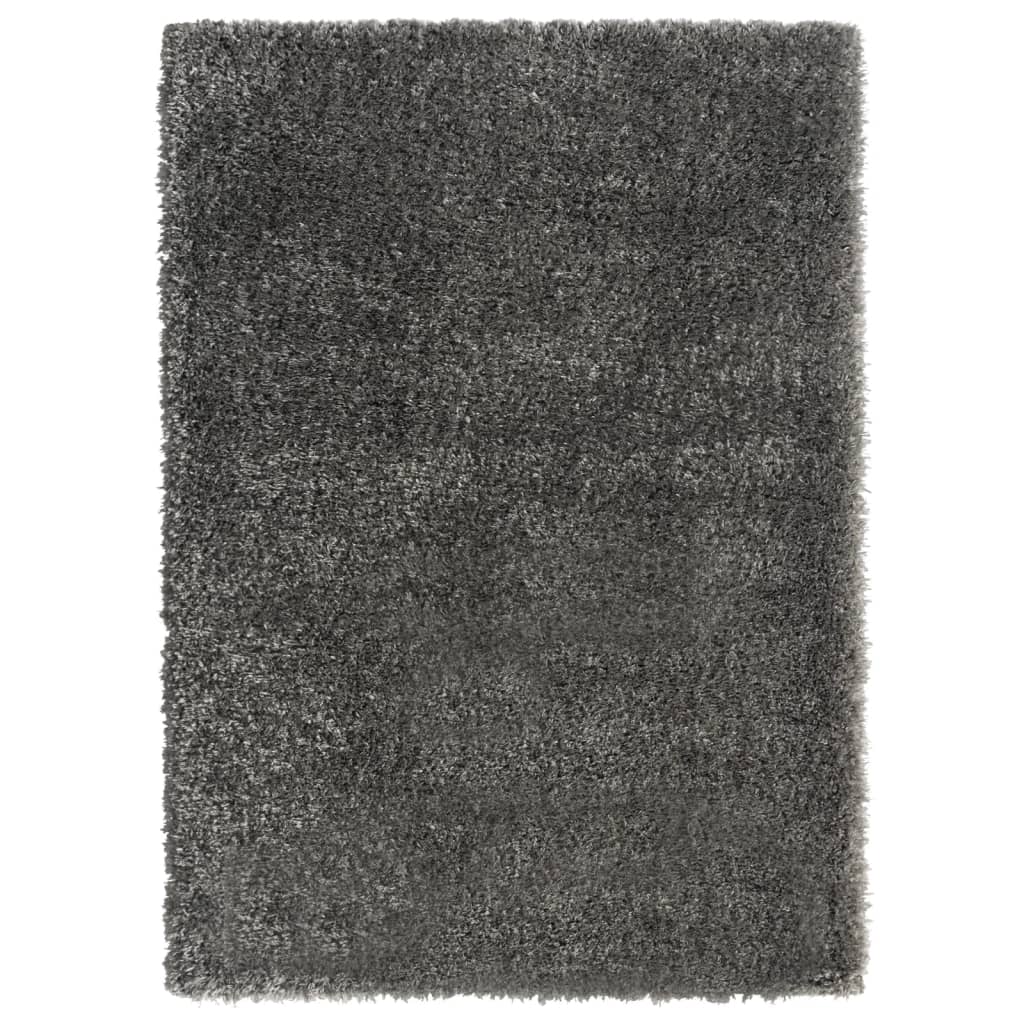 vidaXL Covor moale cu fire înalte, antracit, 120×170 cm, 50 mm 120x170 imagine noua