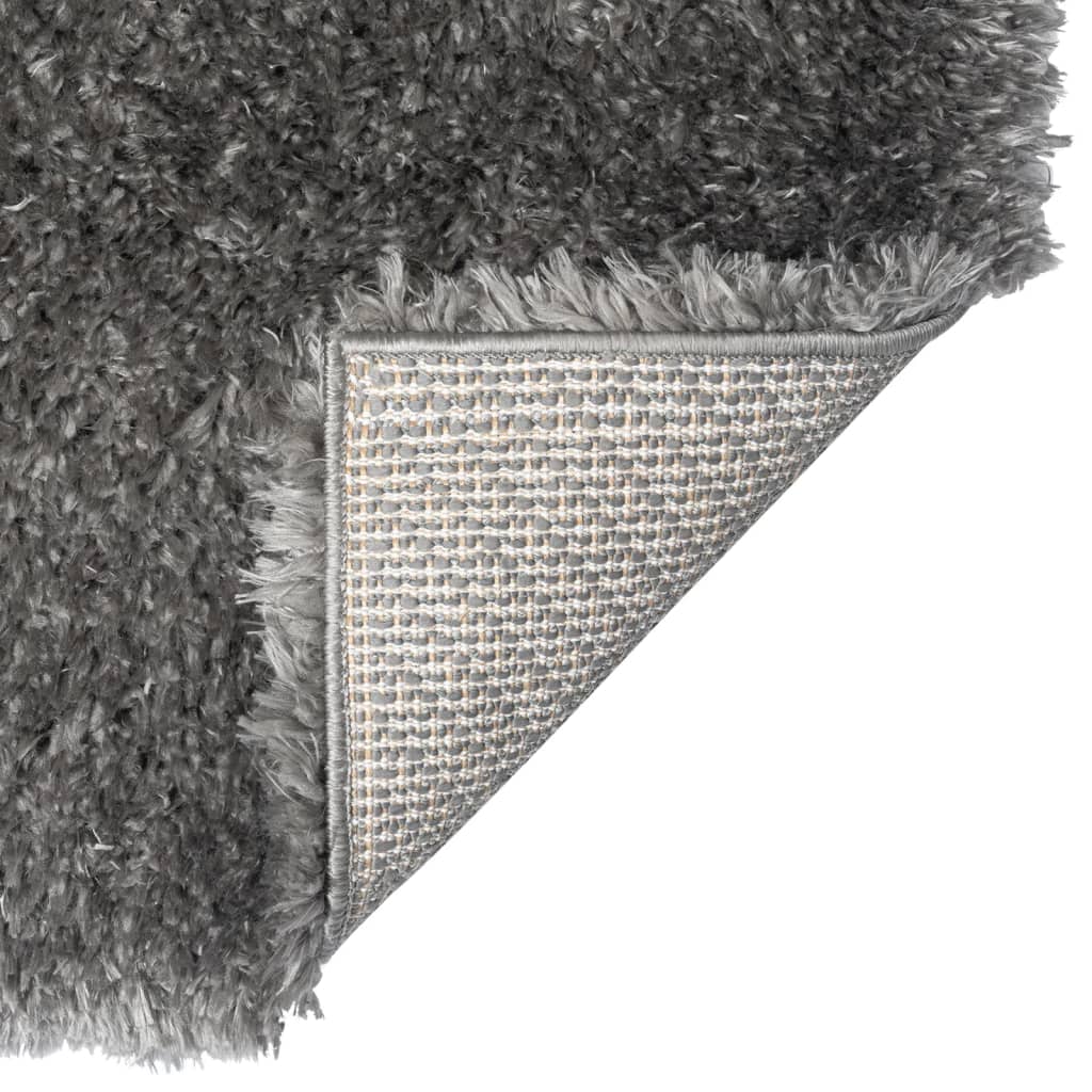 vidaXL Tapis shaggy à poils hauts Anthracite 120x170 cm 50 mm