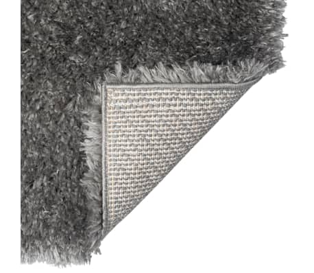 vidaXL Čupavi tepih s visokim vlaknima antracit 120 x 170 cm 50 mm