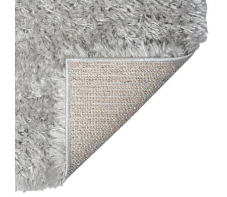 vidaXL Čupavi tepih s visokim vlaknima sivi 80 x 150 cm 50 mm