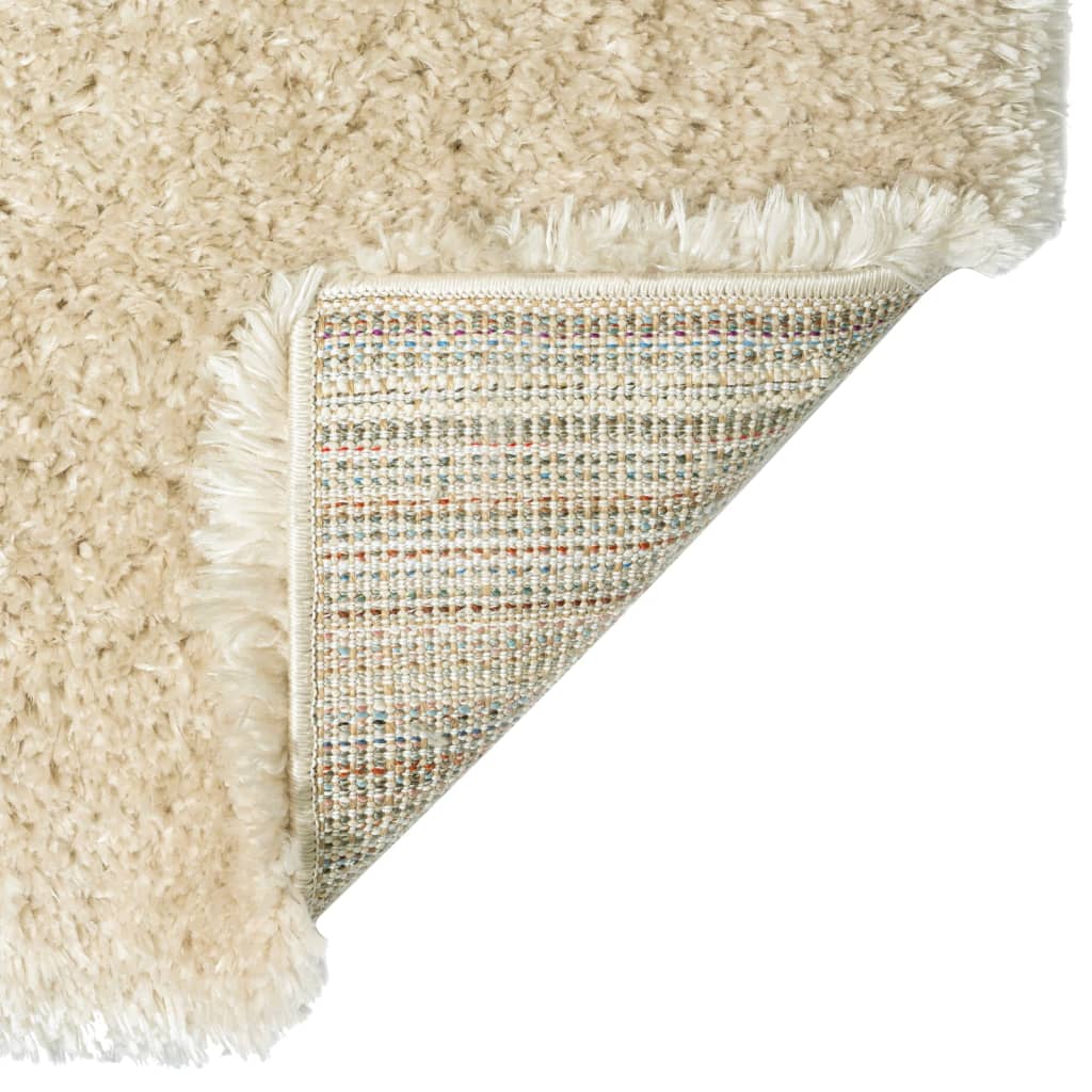 

vidaXL Vloerkleed shaggy hoogpolig 50 mm 80x150 cm beige