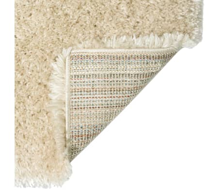 vidaXL High Pile Shaggy Rug Beige 120x170 cm 50 mm