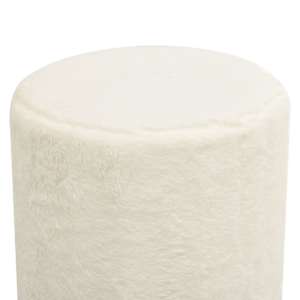 vidaXL apaļš krēsls, balts plīšs 28 x 36 cm