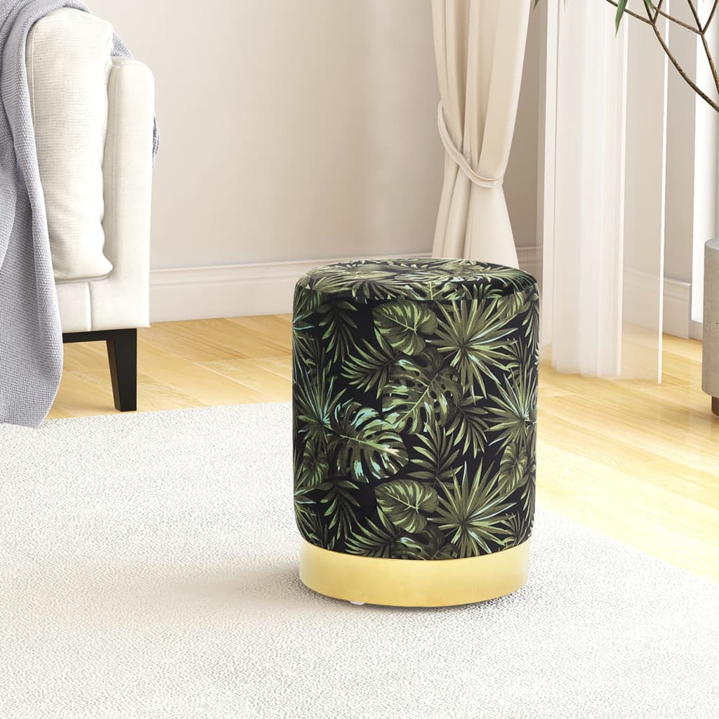 Tabouret rond Multicolore Tissu