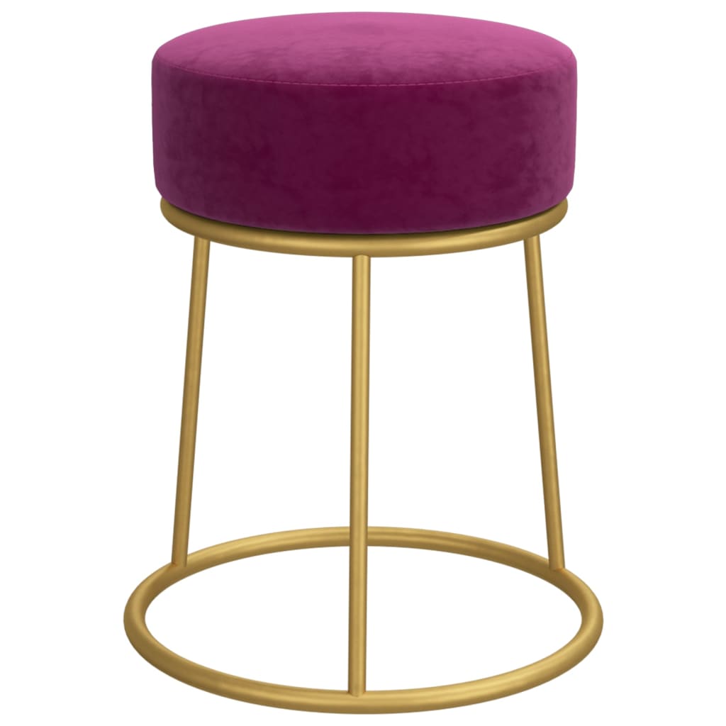 vidaXL Kulatá stolička fialová samet