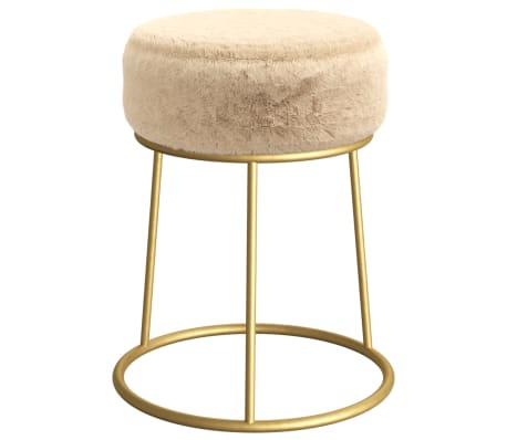 vidaXL apaļ&scaron; krēsls, krēmkrāsas plī&scaron;s