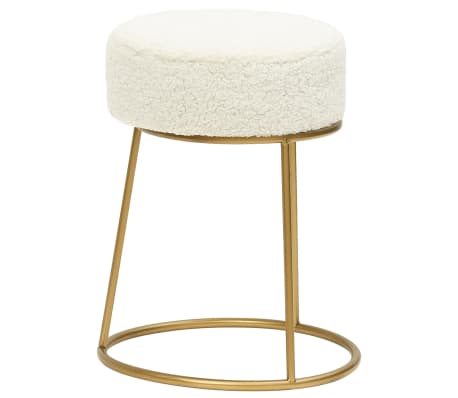 vidaXL Okrugli tabure bijeli vuneni