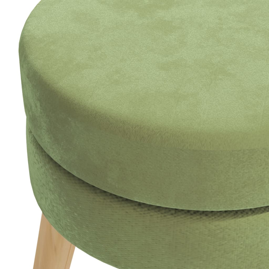Kulatá stolička mechově zelená samet