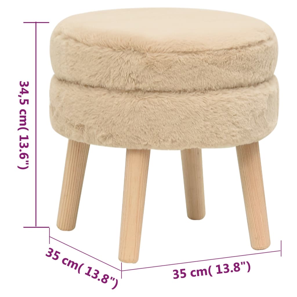 krémszínű kerek plüssülőke