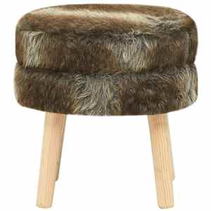 vidaXL Pufas, įvairių spalvų, pliu&scaron;as, apskritas