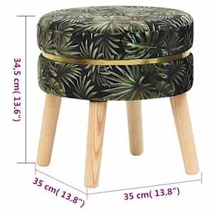Kulatá stolička vícebarevná textil - obrázek 7