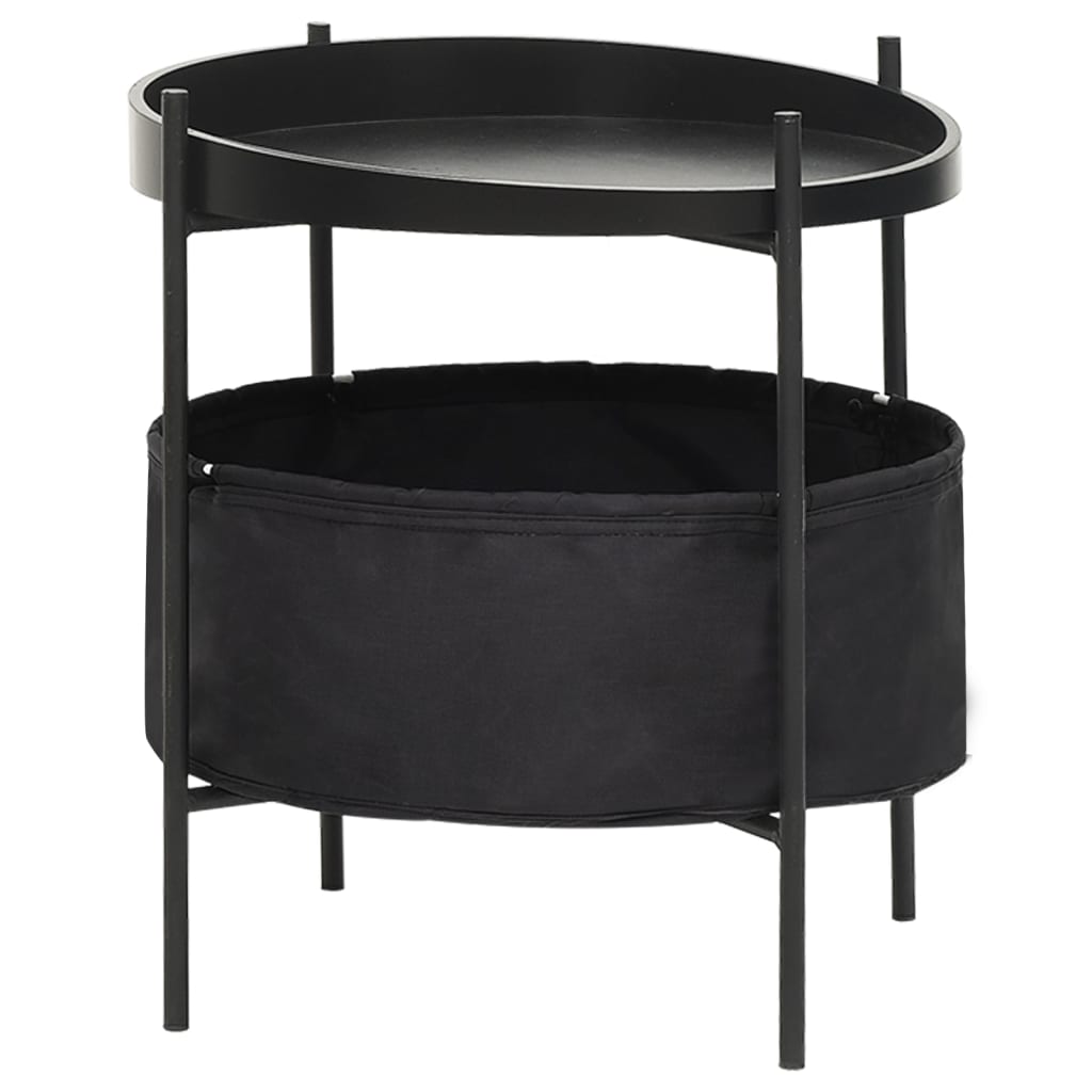 vidaXL Table d'appoint avec panier 40x40x45,5 cm Noir