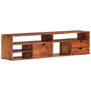 TV stolek 140 x 30 x 35 cm masivní akáciové dřevo - obrázek 11