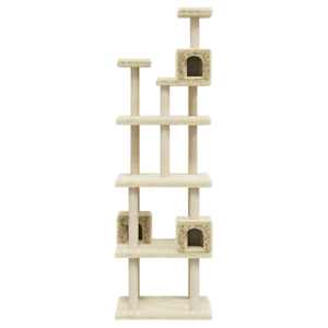 Škrabadlo pro kočky se sisalovými sloupky krémové 188 cm - obrázek 4