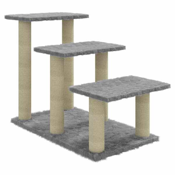 vidaXL kassimaja sisalk&ouml;itega kraapimispuudega, helehall, 50,5 cm