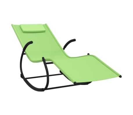vidaXL Schaukelliegen 2 Stk. Gr&uuml;n Stahl und Textilene