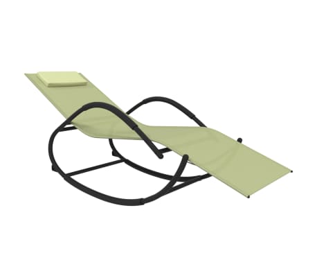 vidaXL Keinuvat aurinkotuolit 2 kpl kerma ter&auml;s ja Textilene