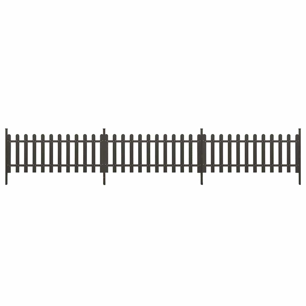 vidaXL Laťkový plot se sloupky 3 ks WPC 614 x 80 cm