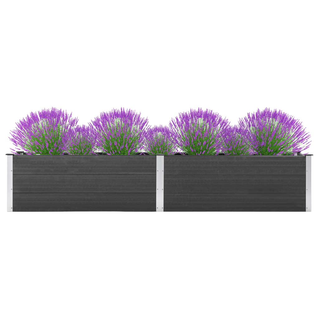 vida XL Garten-Hochbeet 200x 50x 54 cm WPC Grau