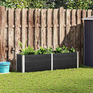 Visoka greda 200x50x54 cm WPC siva