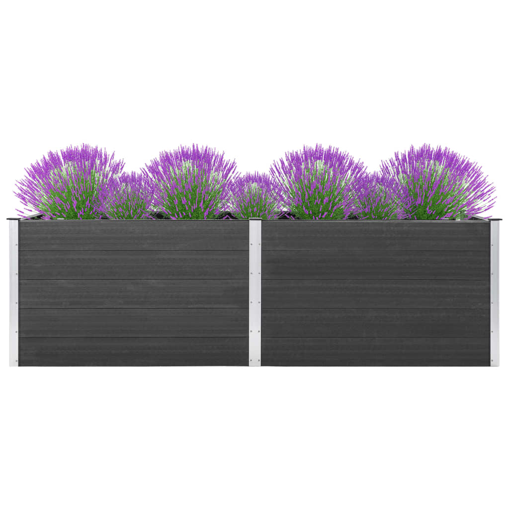 vidaXL Garten-Hochbeet 200x50x91 cm WPC Grau