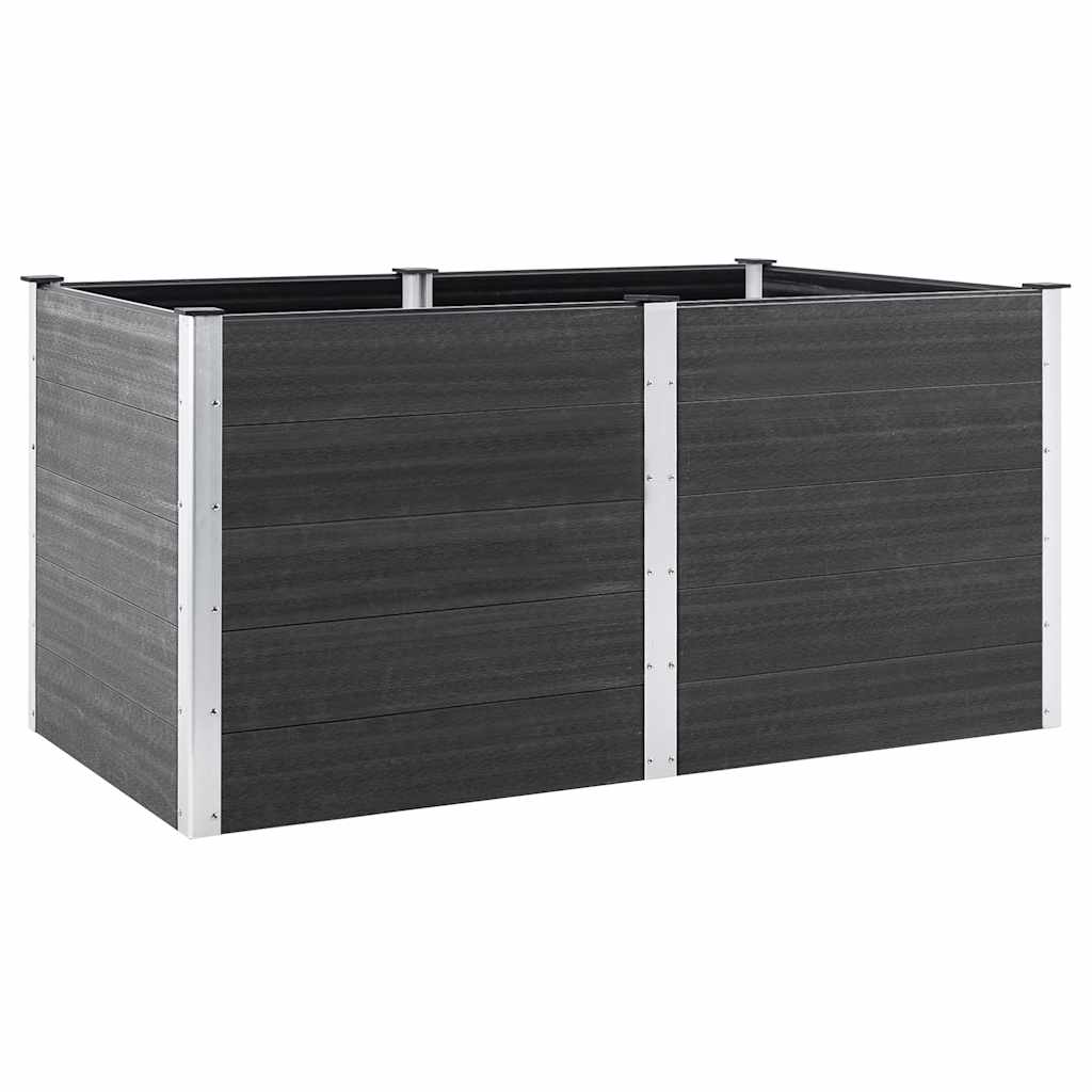 vidaXL Vyvýšený záhradný záhon 200x100x91 cm WPC sivý
