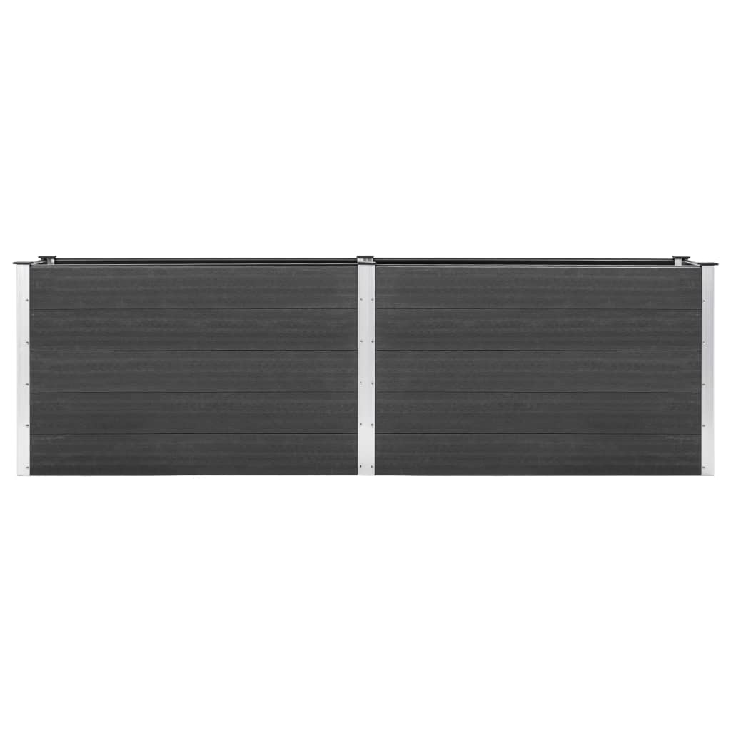 vidaXL Plantenbak verhoogd 200x100x91 cm HKC grijs afbeelding