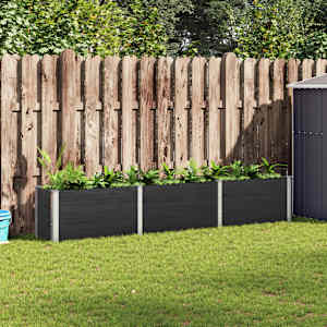 Visoka greda 300x50x54 cm WPC siva