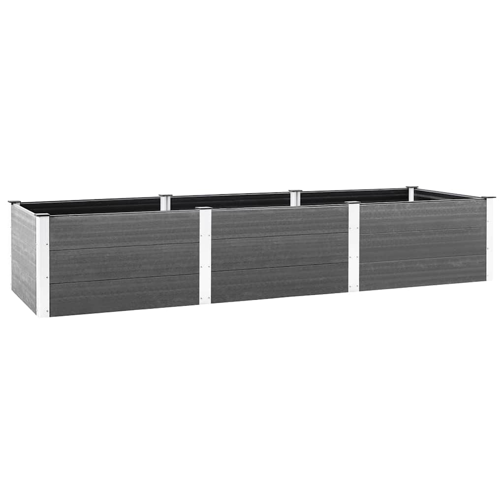 vidaXL Záhradná vyvýšená posteľ šedá 300x100x54 cm WPC