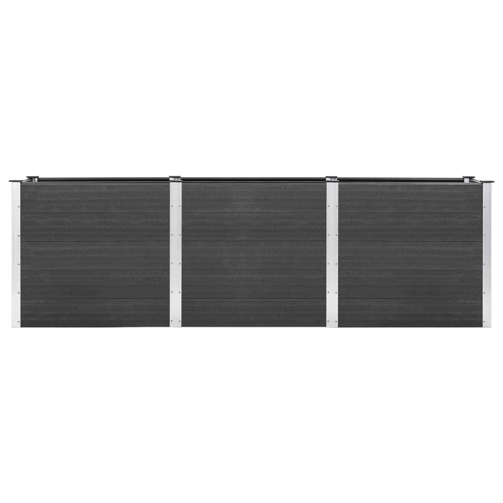 vidaXL Plantenbak verhoogd 300x100x91 cm HKC grijs afbeelding