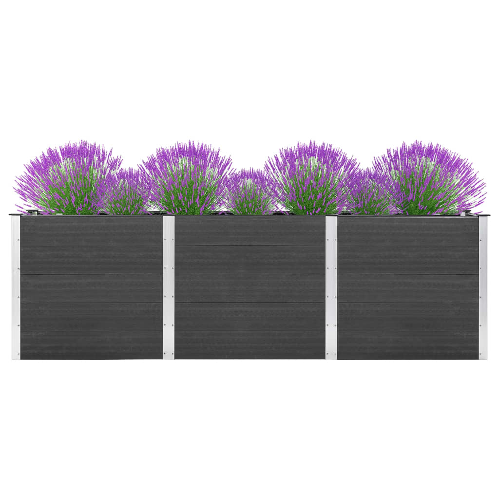 vida XL Garten-Hochbeet 300x 100x 91 cm WPC Grau